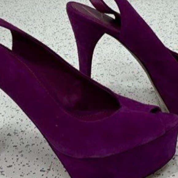 Brian Atwood Peep-Toe Slingback Heels – Size 9.5, Platform Glam - Picture 7 of 7